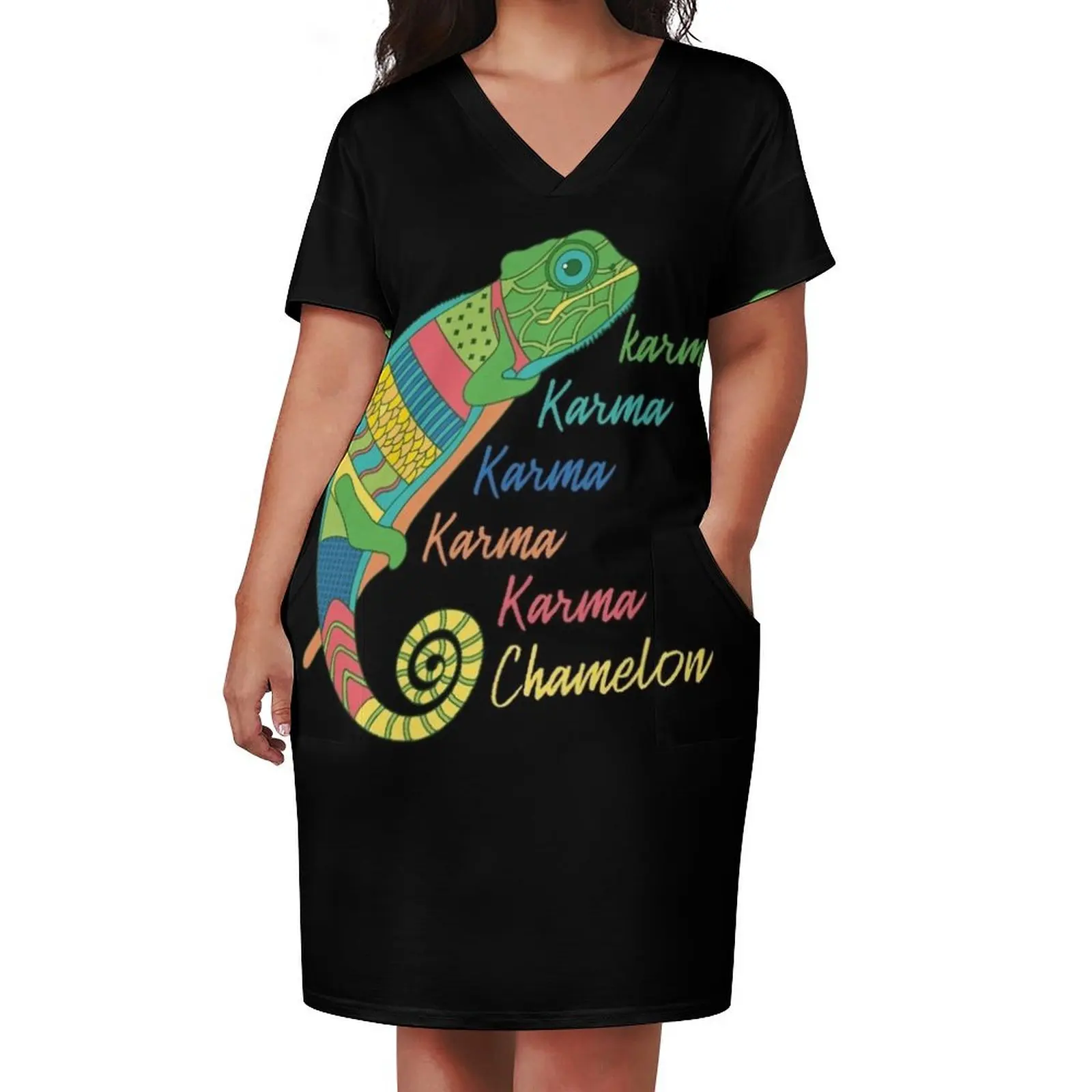 Karma Chameleon Loose Pocket Dress women's evening dress 2025 dress women summer 2025 elegant women's sets