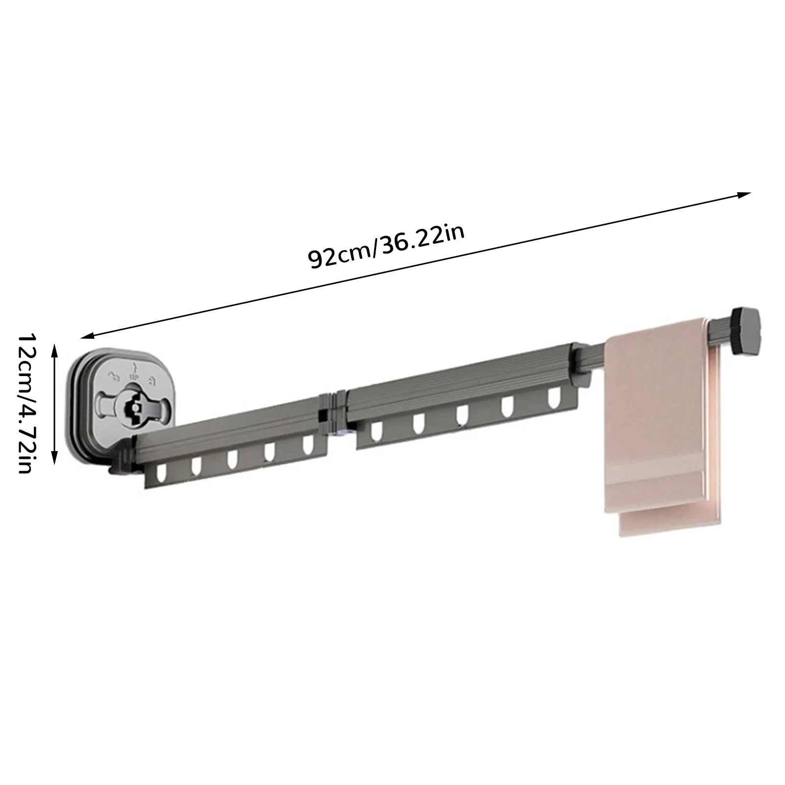 Suction Cup Folding Clothing Rack Wall Mount Laundry Drying Rack for Drying Towels Baby Clothes Bras