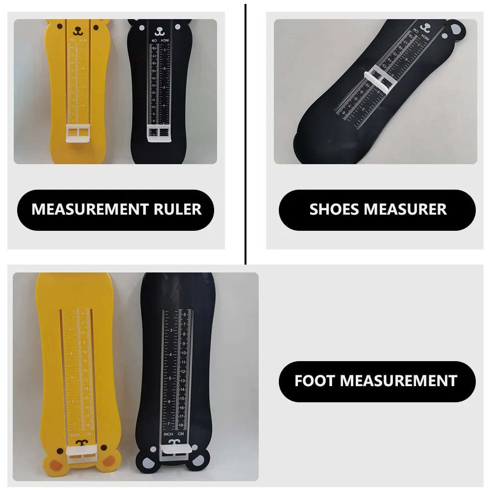 2Pcs Foot Measurement Device High-End ABS Material Universal Shoes Measurer Foot Length Gauge Size Chart