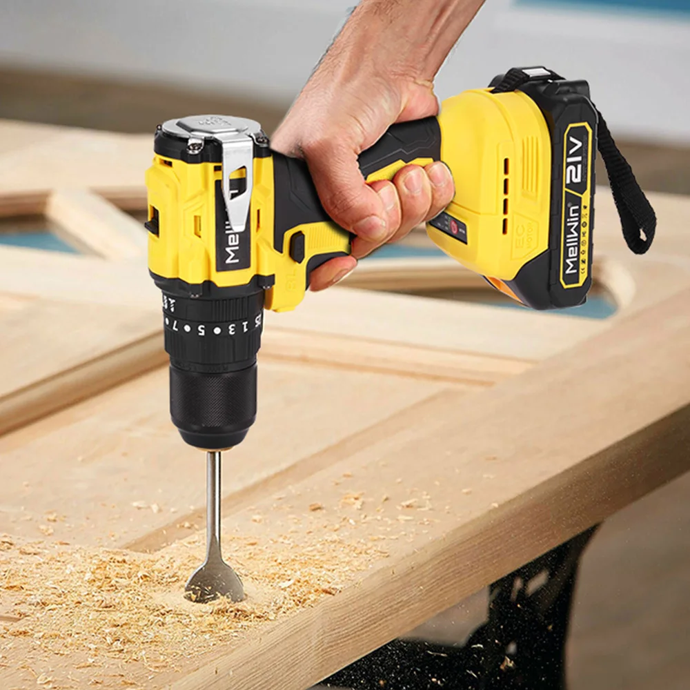 MELLWIN 13 MM Bürstenlosen Elektrischen Schlagbohrmaschine 25 + 3 Drehmoment Handheld Flachbohrmaschine Schraubendreher Elektrowerkzeuge Für Makita 18 V Batterie Pin – Detail 12