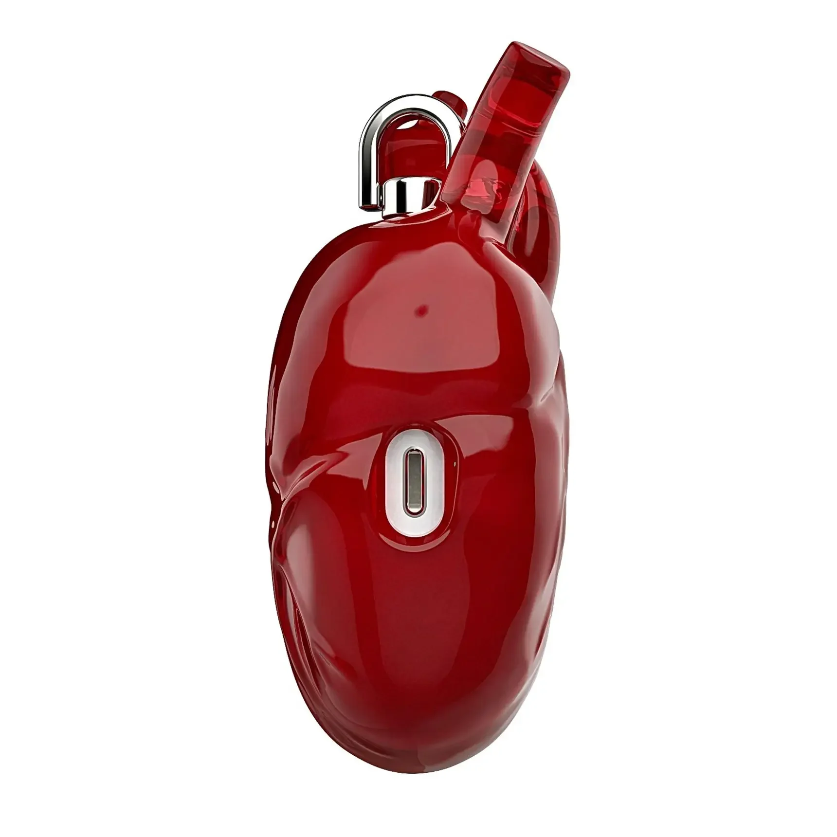 Przezroczysty czerwony płynny silikonowy pokrowiec na słuchawki do Airpods 4/3/Pro/Pro 2 biczące serce etui na słuchawki akcesoria do słuchawek — zdjęcie produktu 3