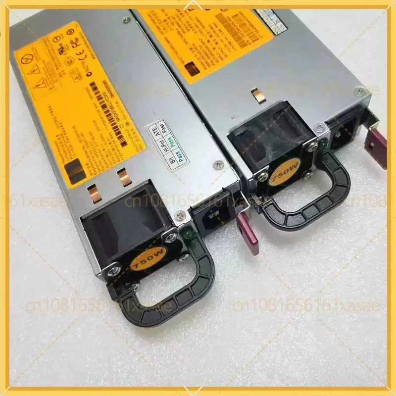 511778-001 750W Hot Plug PSU 12V 60A 62A Power Supply for HPE ProLiant DL180 DL360 DL380 G6 G7 Server Replacement