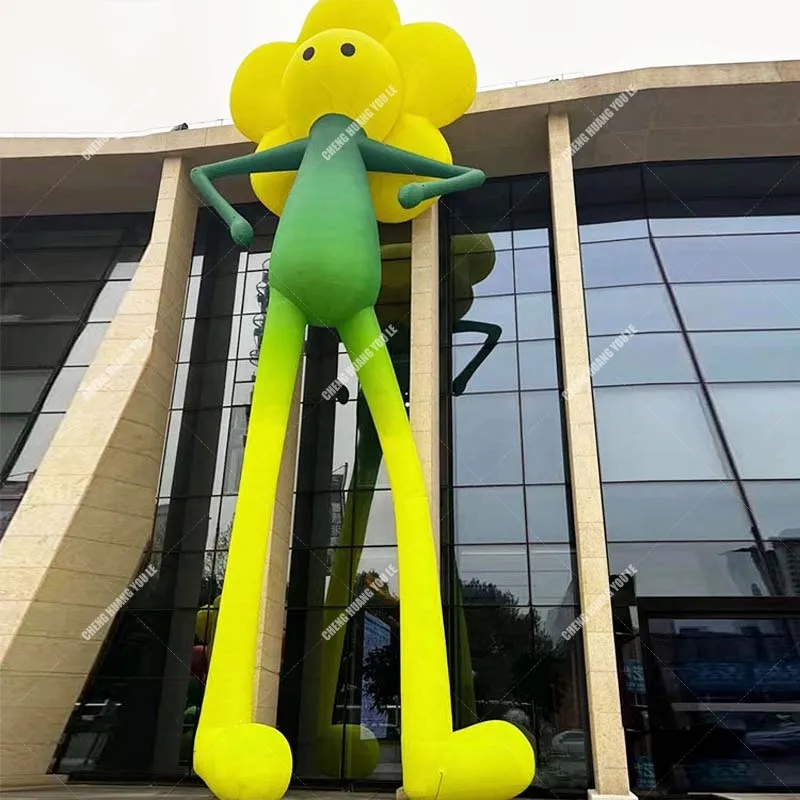 

Customized Inflatable Long Leg Flower Doll with Inflatable Equipment,Holiday Advertising Decoration Prop