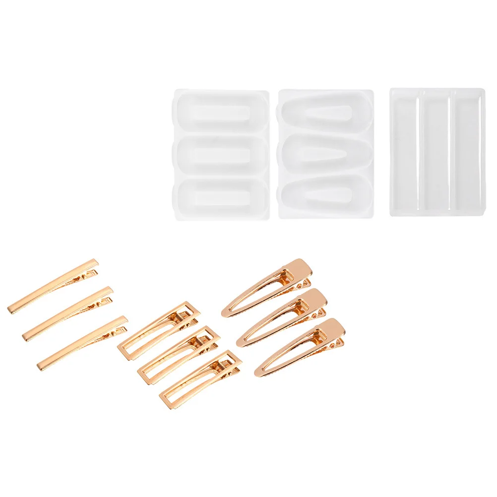 1Set Creative DIY Crystal Epoxy Hairpin Molds High-Quality Silicone Safe Durable Flexible Practical Gift DIY Lovers