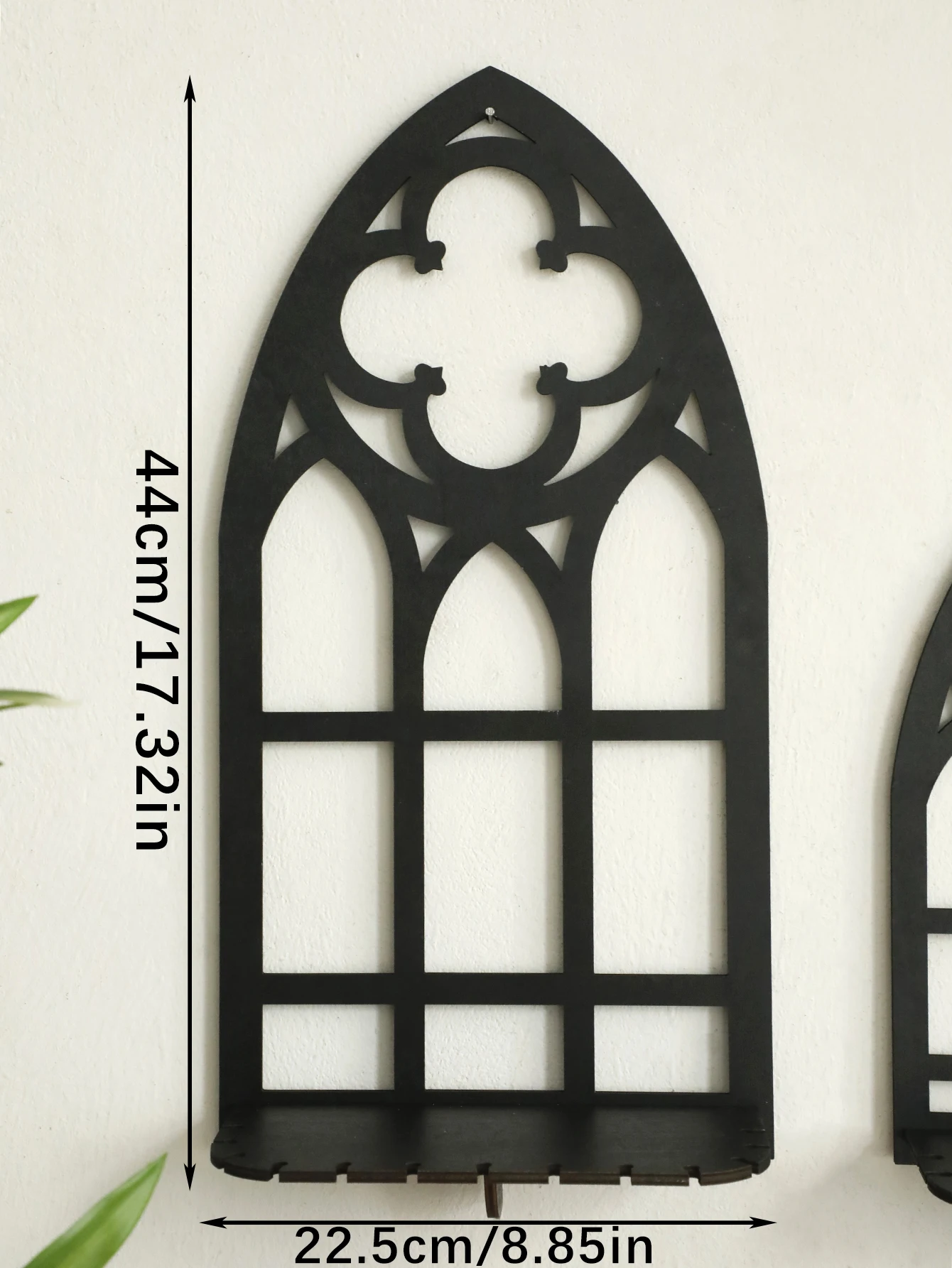 Gothic Wooden Hollow Wall Hanging Wall Decor Vintage Cathedral Arch Frame Goth Room Decor Rustic Spooky Decorative for Bedroom