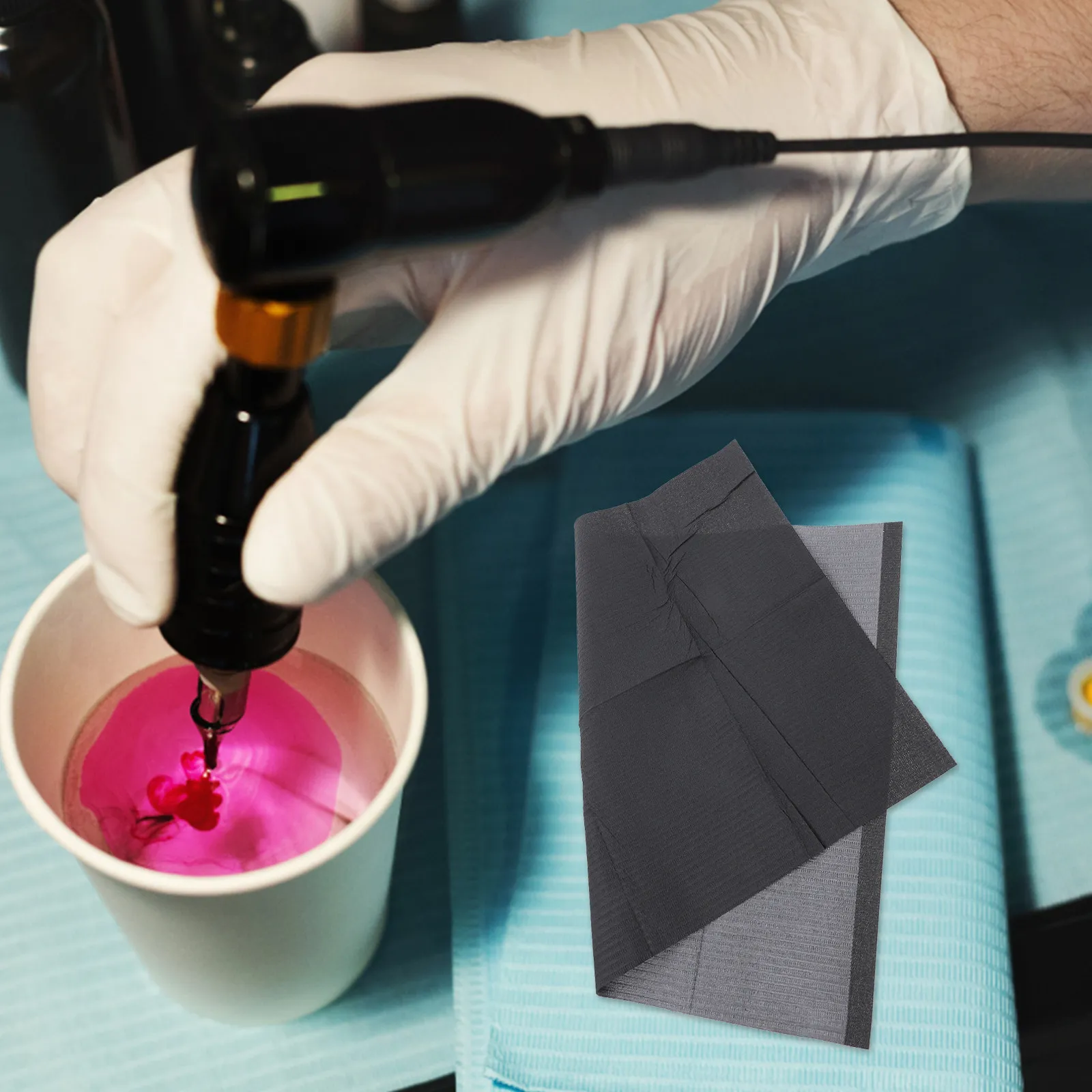 

40 шт. трехслойных одноразовых профессиональных ковриков для тату-студии, нескользящие, водонепроницаемые, защитные покрытия для стола