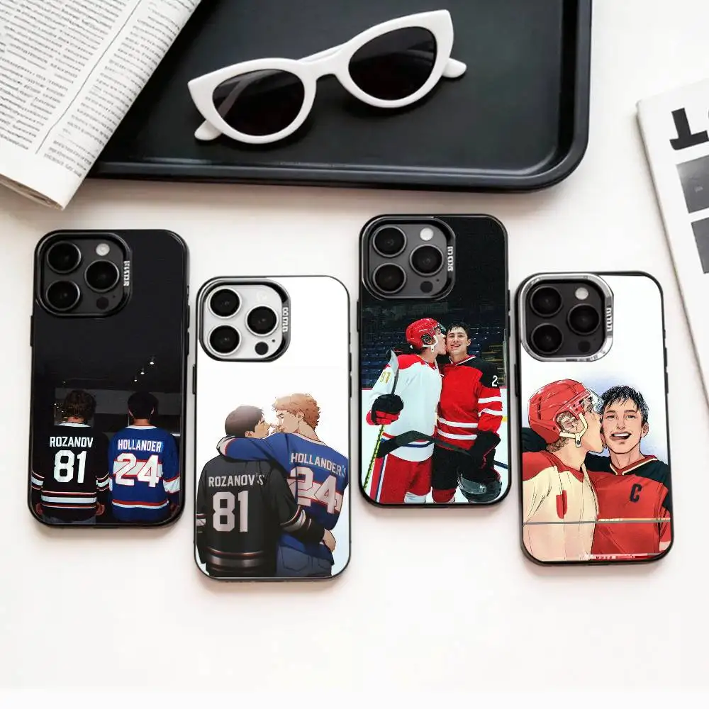 

LGBTQ H-Heated R-Rivalry I-Ice Hockey Phone Case For iPhone17,16,15,14,13,12,11 Plus,Pro Max Colored Silver Plated Inside Cover