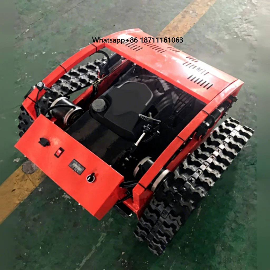Crawler Remote Control Lawn Mower Multifunctional Hillside Weeder Agriculture Orchard Farm Reed Grass Cutting Machine