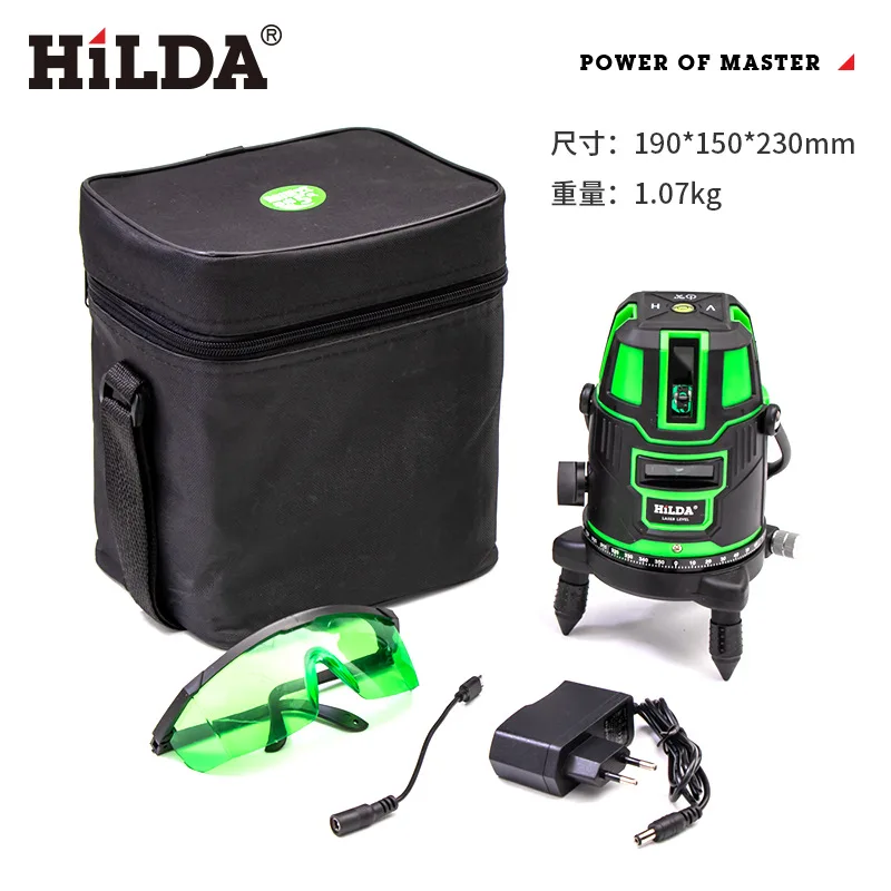 

HLDA Five Line Level Green Light Engineering Mapping Instrument High Precision Laser 3-Line 5-Line Automatic Leveling