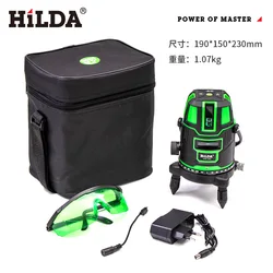 HLDA Five Line Level Green Light Engineering Mapping Instrument High Precision Laser 3-Line 5-Line Automatic Leveling