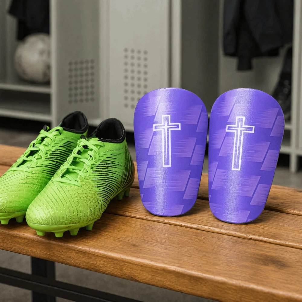 1 Pair Lightweight Soccer Shin Guards Impact Reduction Shock Absorbing Shin Pads Comfortable Reinforced Protective Equipment