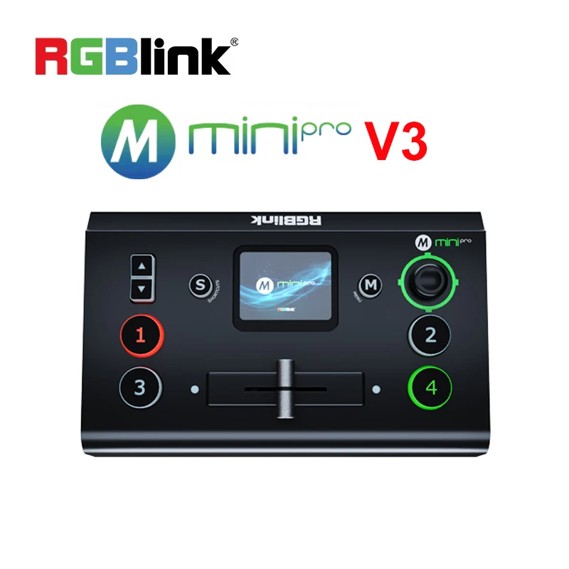 RGBlink Mini-pro V3 Multi Format Video Mixer Switcher 4 Channel HDMI-compatible Camera Production USB3.0 for Live Streaming