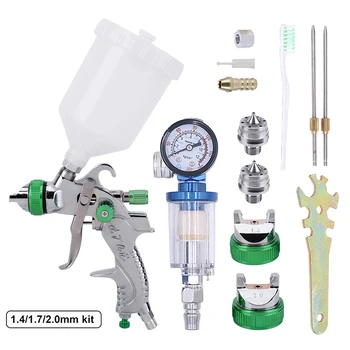 JUNEFOR Spray Gun Air Regulator Gauge Adapter Pneumatic Tools Airbrush for Car Painting Power Tool Professional Spray Guns Kit