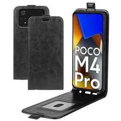 POCO M4 PRO M6 X6 X5 X7 F7 Flip Vertical Leather Case Retro Book Card Holder Full Cover For Xiaomi POCO M4 X6 M6 PRO M3 M5S Bags