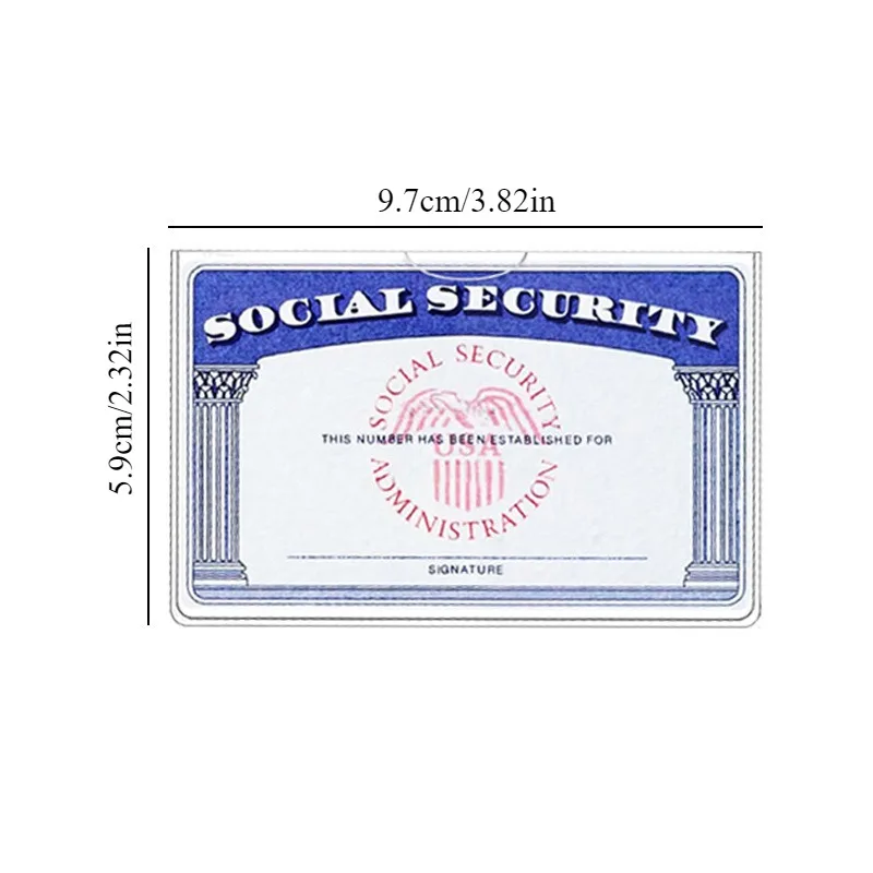 10-Piece Social Security Card Holders - Durable PVC, Scratch-Resistant, Easy to Carry for Daily Use