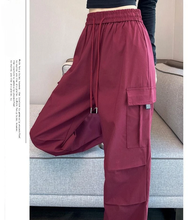 Harajuku السراويل البضائع غير رسمية فضفاضة Sweatpants الشارع الشهير ملابس حريمي الربيع والخريف الرجعية عالية الخصر السراويل موضة بنطلون