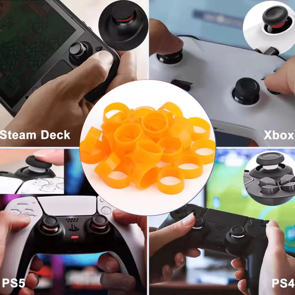 سيليكون مطاطا عصا التحكم حلقة واقية غير مرئية أذرع التحكم في ألعاب الفيديو ل Switch 2 Pro Xbox Ps4 Ps5 Rog Ally المقود حماة
