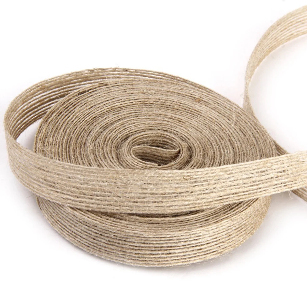 Natural Hemp Rope Jute Ribbon for Crafting Home Decor Wedding Embellishments Gift Wrapping Supplies