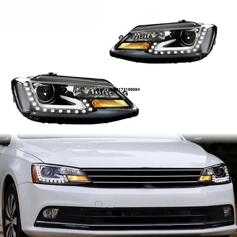 

Jetta Headlight 2012-2018 LED Lens Upgrade Front Lamp Car Accessories Hot Selling Plug and Play DRL