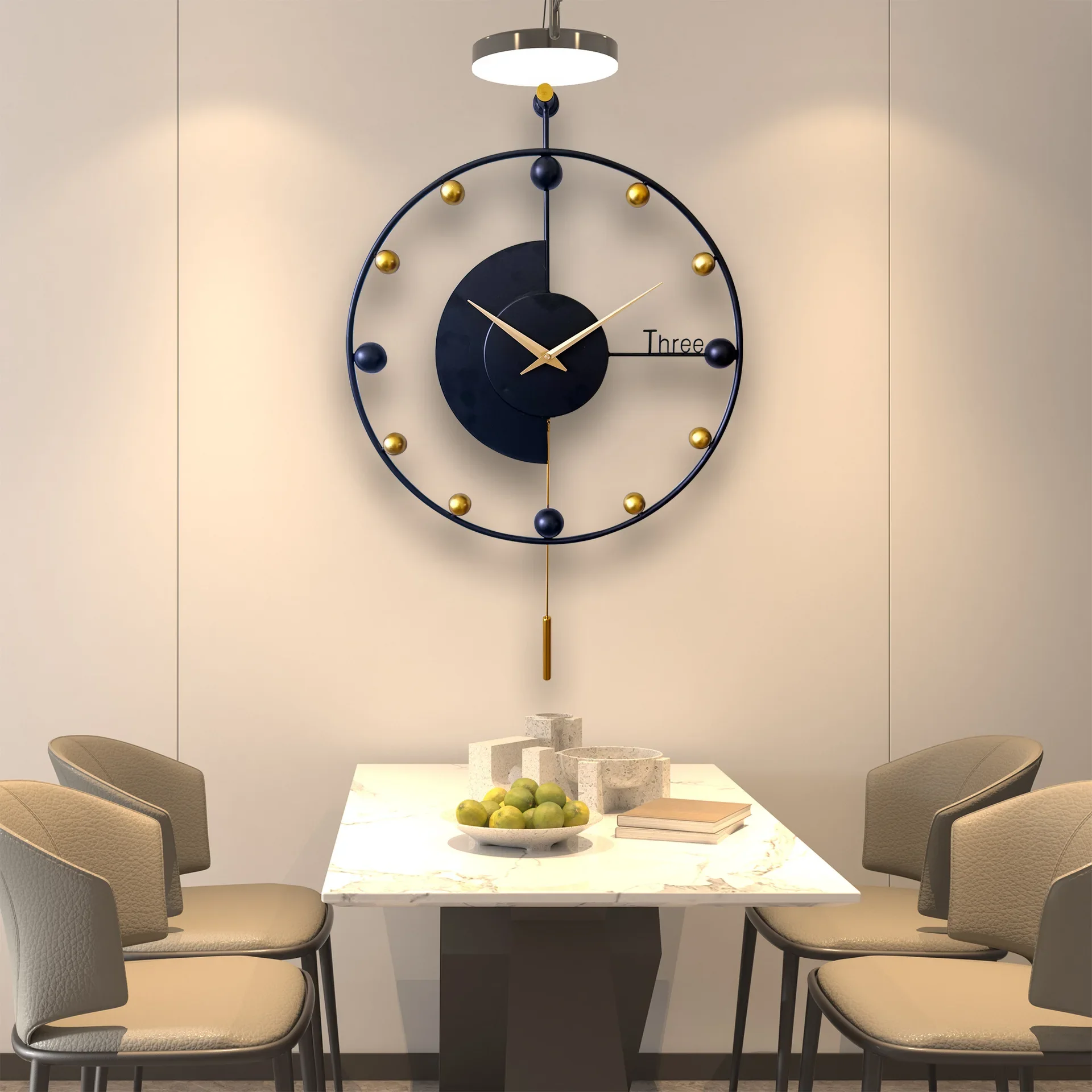 

Modern Minimalist Viral Swing Wall Clock - High-End Light Luxury Silent Clock for Living Room (New Style)