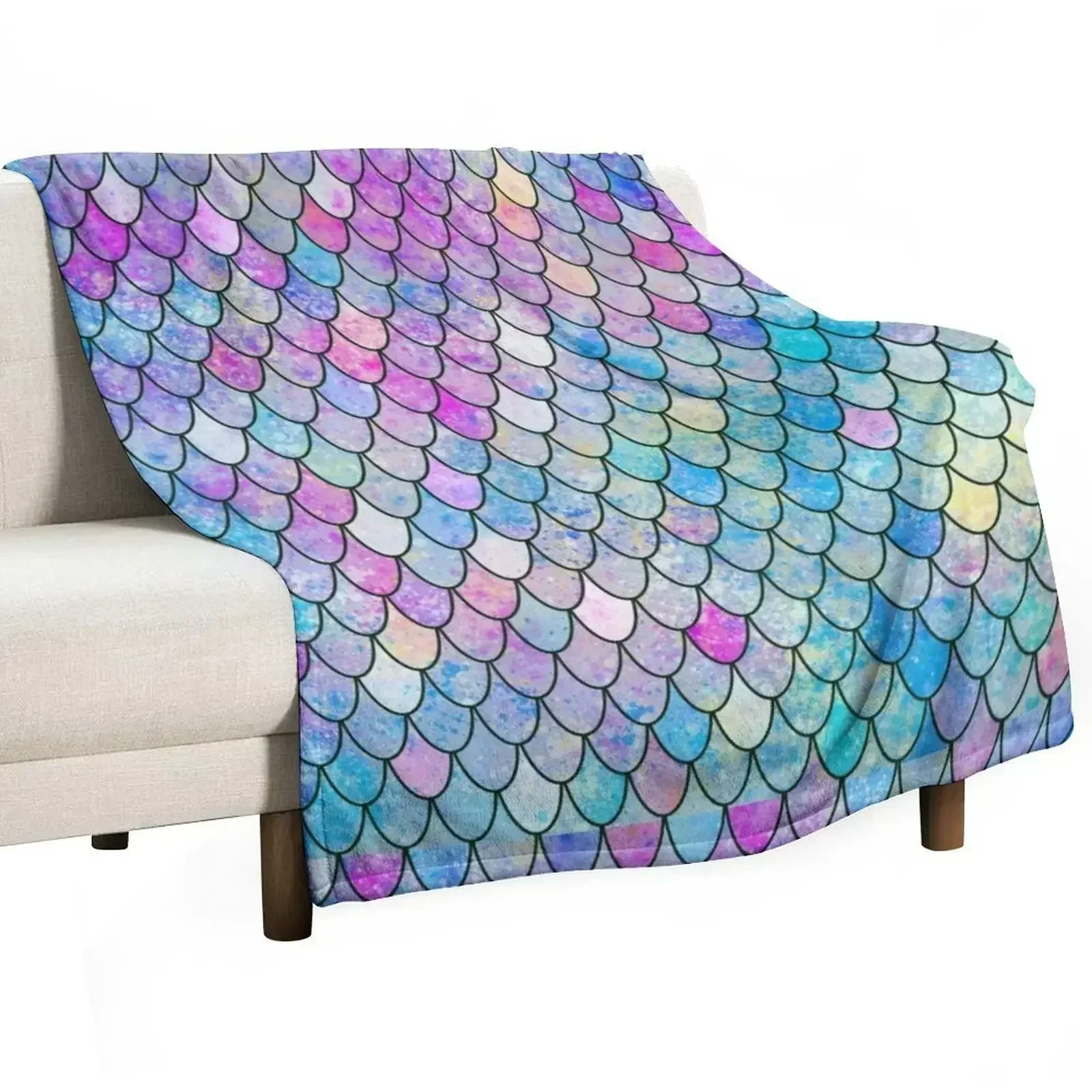 

mermaid scales Throw Blanket Beautifuls Kid'S Blankets