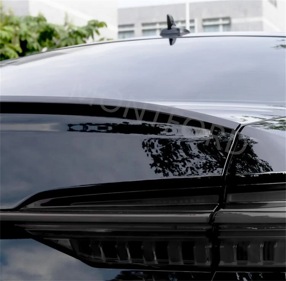 2019 2020 2021 2022 to up For Audi A6 C8 spoiler High Quality ABS Trunk Lip Wings Tail Spoiler By Glossy Black Carbon Fiber