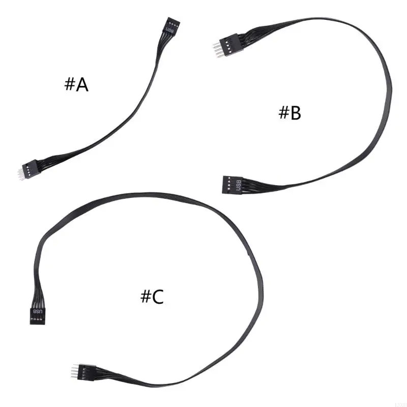 LX0B Computerchassis Front Motherboard 9PIN USB 2.0 Extension Cable 20cm/30cm/50