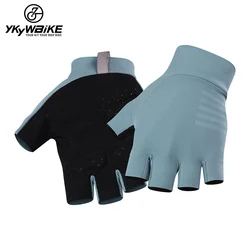 YKYWBIKE Cycling Gloves Half Finger Mens Women's Summer Sports Shockproof Sports Gloves MTB Bike Light Soft  Bicycle Glove