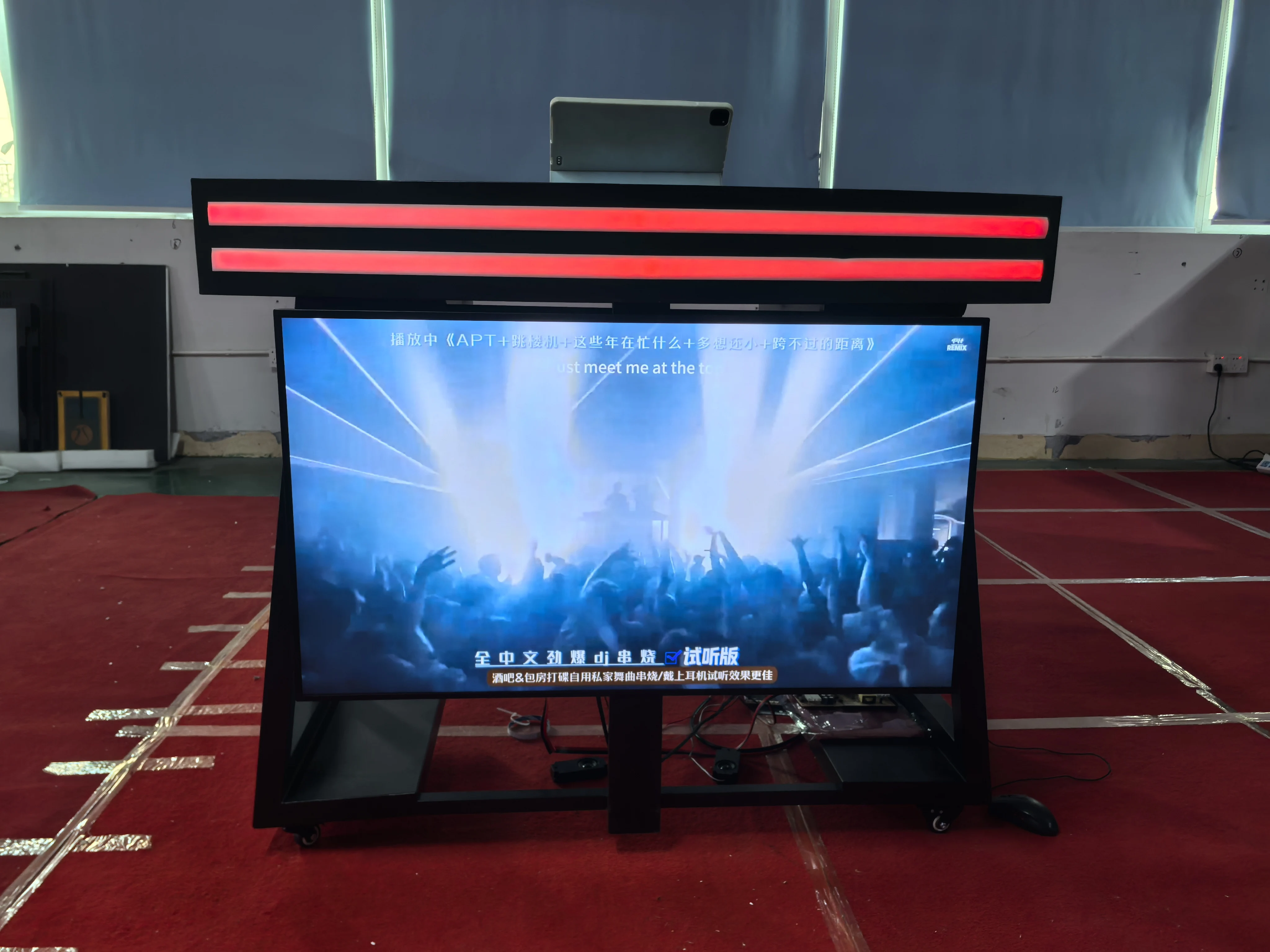 LCD Digital Signage DJ Station Booth Facade Desk Stand Table Portable Booth LED Video Wall Display Screen view 3