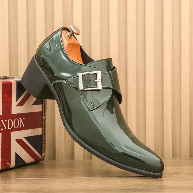 

Newest Oxford Shoes for Men Luxury Patent Leather Wedding Shoes Pointed Toe Dress Shoes Classic Derbies Plus Size 38-48 Hombre
