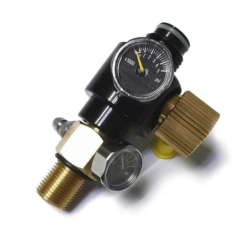 HPA Compressed Air Tank Cylinder Regulator Adjustable Output 0-2800psi(0-195bar) Pin Valve 300bar 5/8\