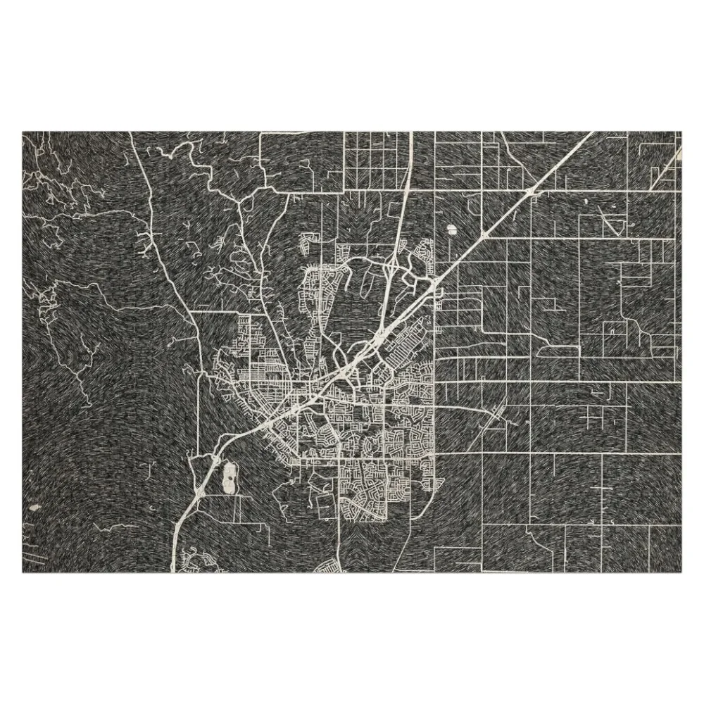 Vacaville map California Ink lines Jigsaw Puzzle Custom With Photo Baby Wooden Personalized Gifts Christmas Toys Puzzle