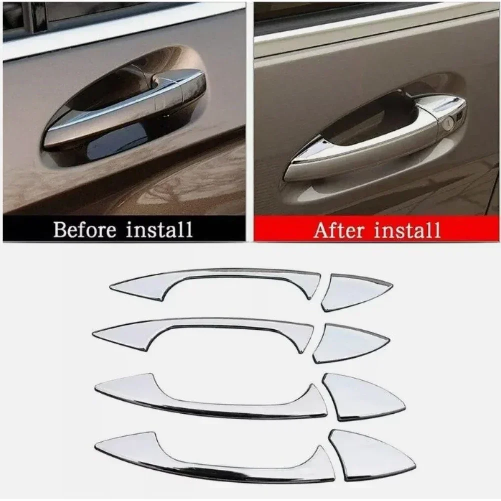 Chrome Door Handle Cover For Mercedes For Benz E GLK ML CLA C-Class W204 W212 Door Handle Cover Sticker Car Interior