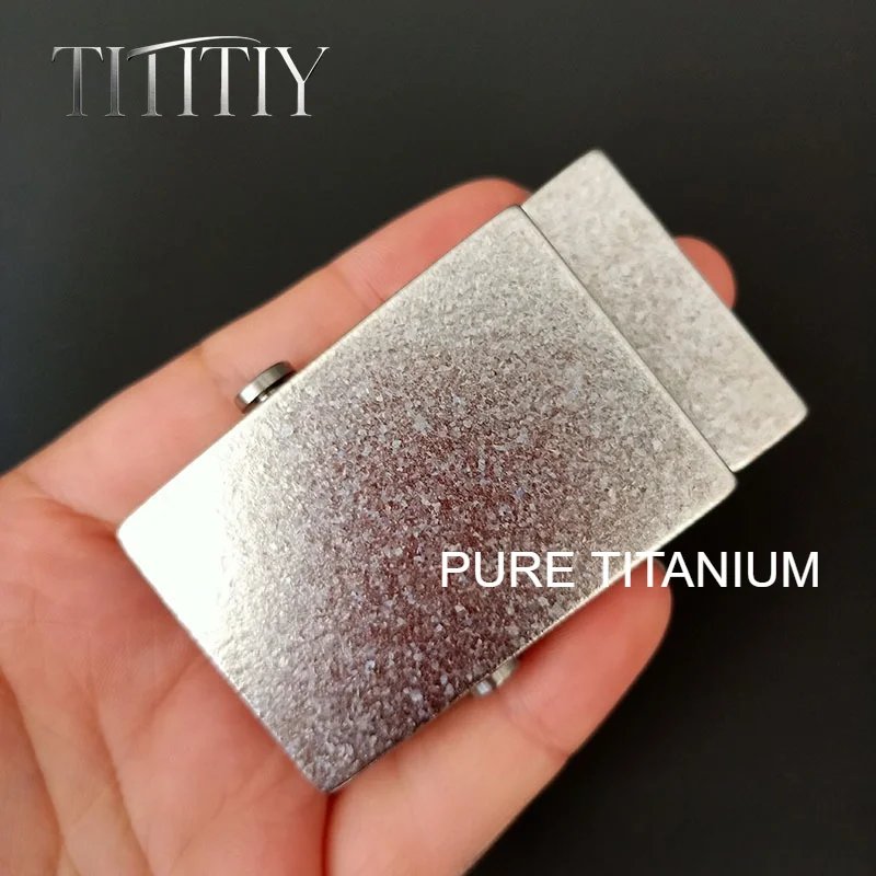 New Pure Titanium Belt Buckle, Toothless Automatic Roller Buckle, Men Business Casual Leather Canvas Waist Band Buckle 35mm/38mm