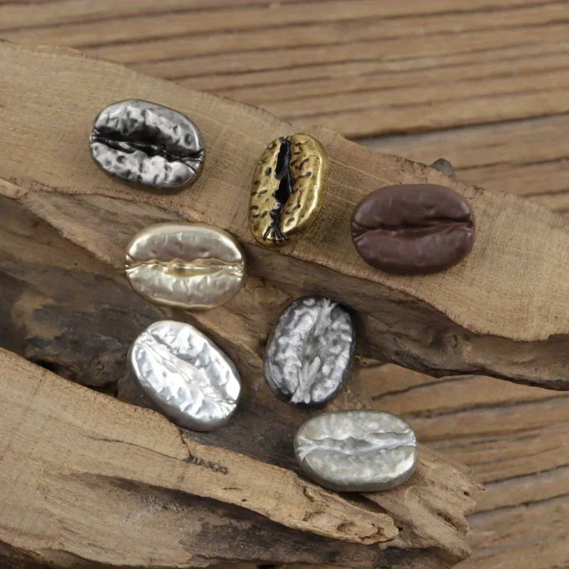 أزرار معطف حبوب البن الكلاسيكية ، سترة وسترة وسترة بيضاء وفضية ، معدن ذهبي عتيق ، محراب ، 6 * #4