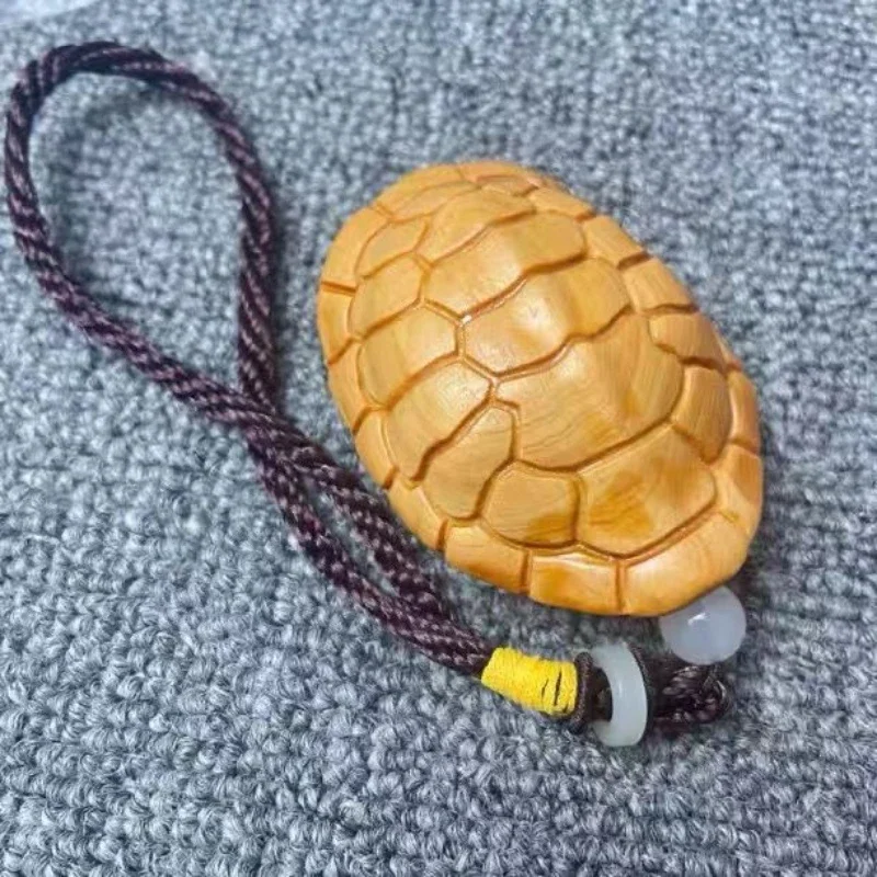 

MOYU Cliff Cypress Hand Piece Rich World Hand Piece Turtle Shell Wood Carving Artifact Tea Pet Pendant Decoration Wooden Statue