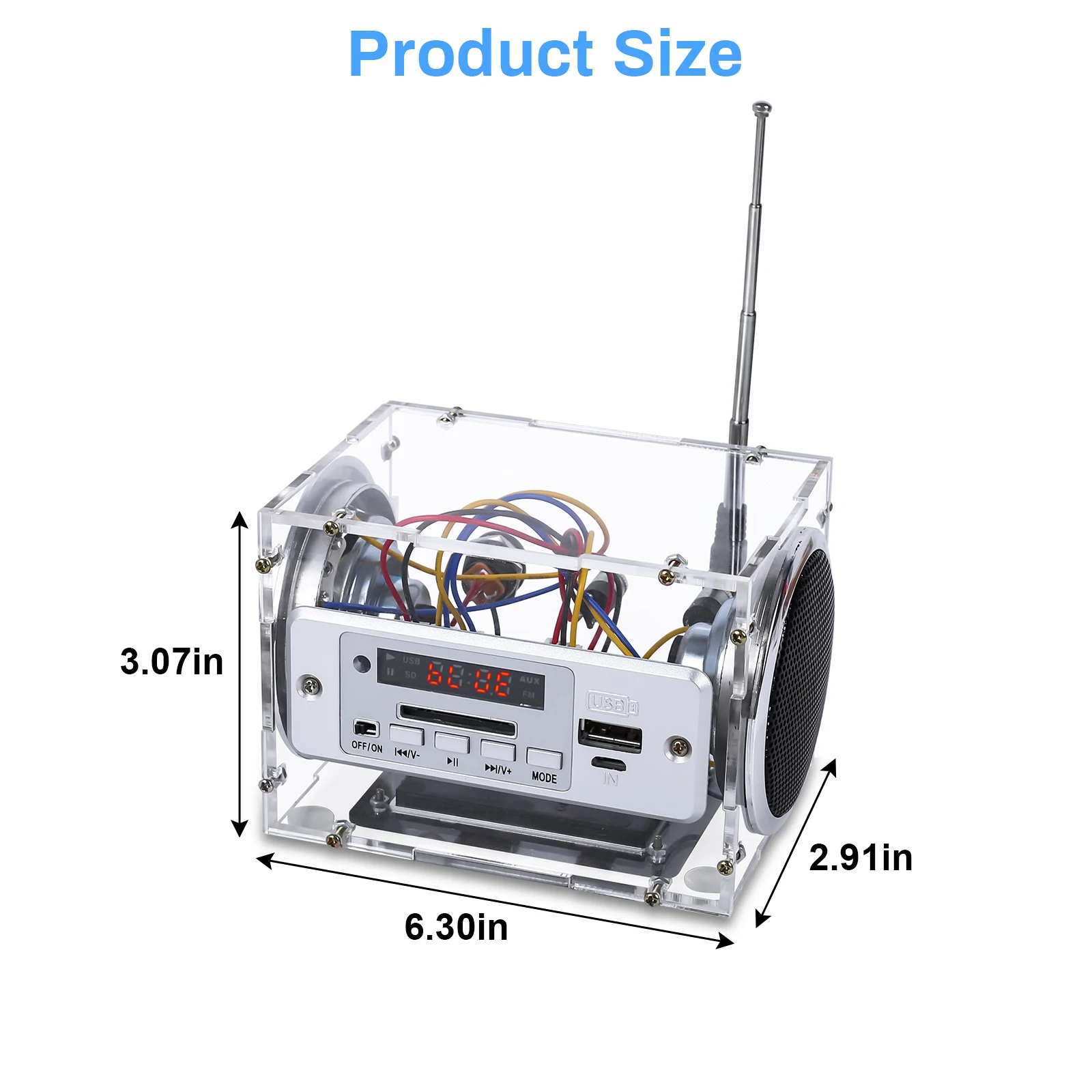 DIY FM Radio Kit Bluetooth-Compatible Speaker Electronic Soldering Practice Home Outdoor Sound Amplifier for School Education