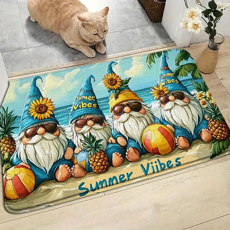 

Cartoon Santa Claus Doormat Merry Christmas Snowman Carpet Home Living Room Soft Rug Bathroom Mat Kitchen Anti-Slip Floor Mat