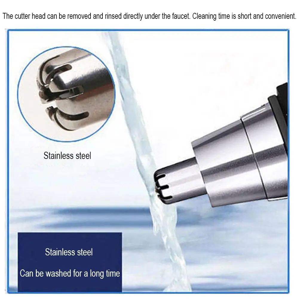 ماكينة تشذيب شعر الأنف الكهربائية للرجال والنساء، أداة تهذيب الأذن والحاجب والرقبة، سهلة الاستخدام وغير مؤلمة للتنظيف #5