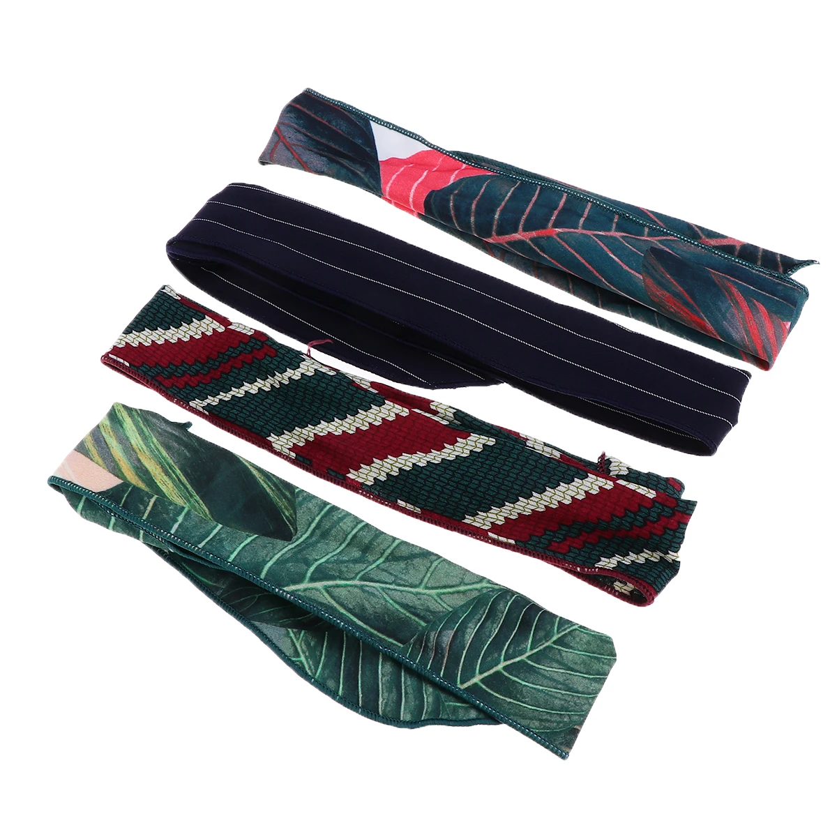 

4Pcs Retro Chiffon Headbands Women Girls Soft Durable Wire Hairband Flexible RustResistant JapaneseBanana