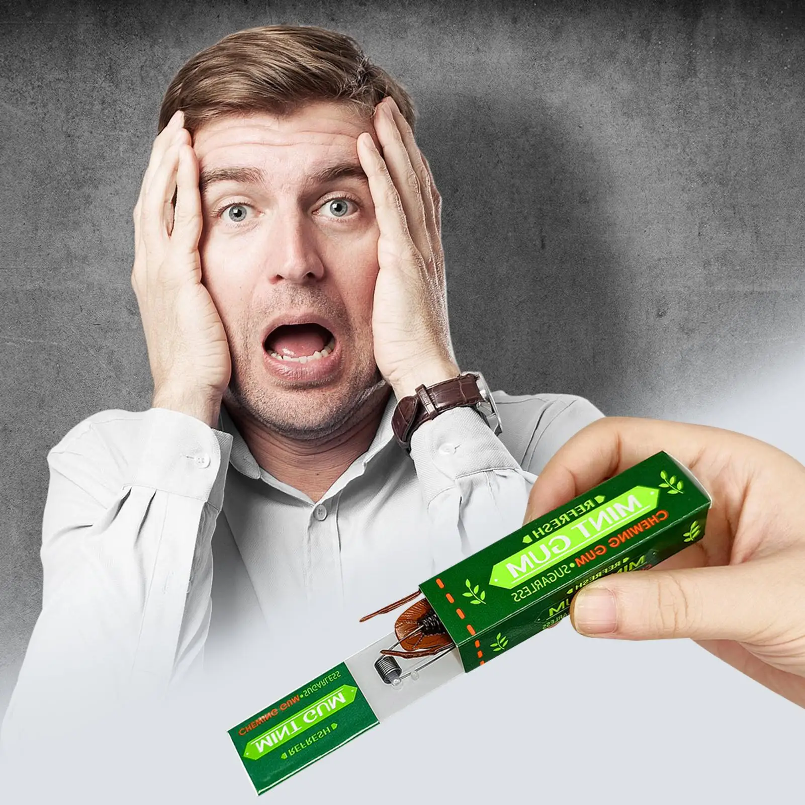 10 Piece Gum Shocker Prank Funny Scary Realistic Toy Cockroach For Kids Office Halloween Christmas April Birthday Party Gift