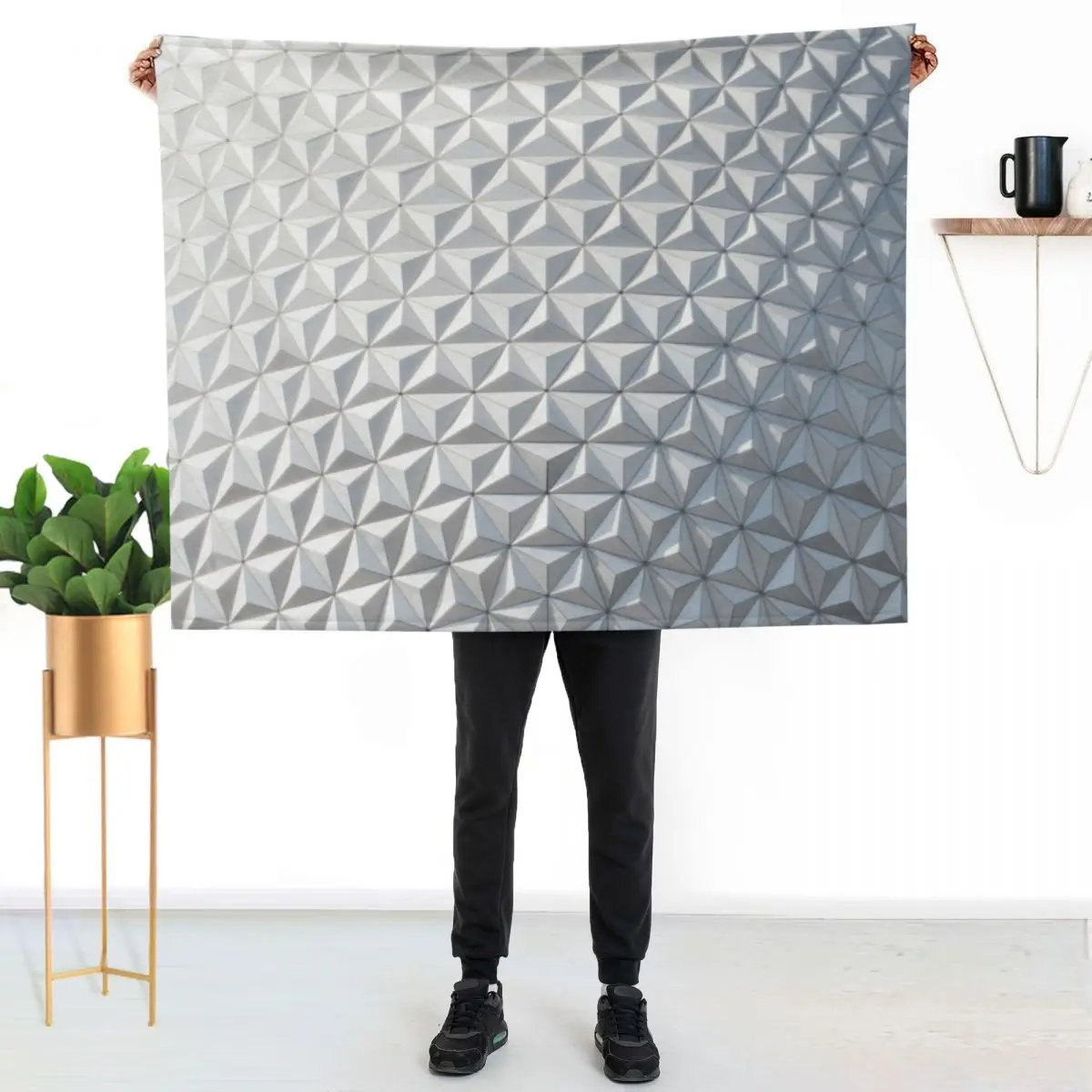 

Spaceship Earth Throw Blanket Anti Shedding Soft Fuzzy Blanket for Home