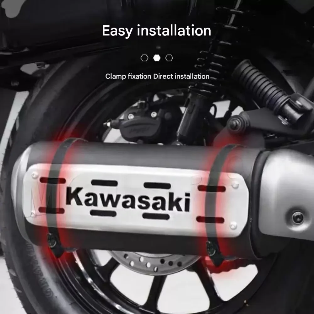 For Kawasaki Eliminator 500 exhaust pipe tail section heat protection cover decorative cover accessories