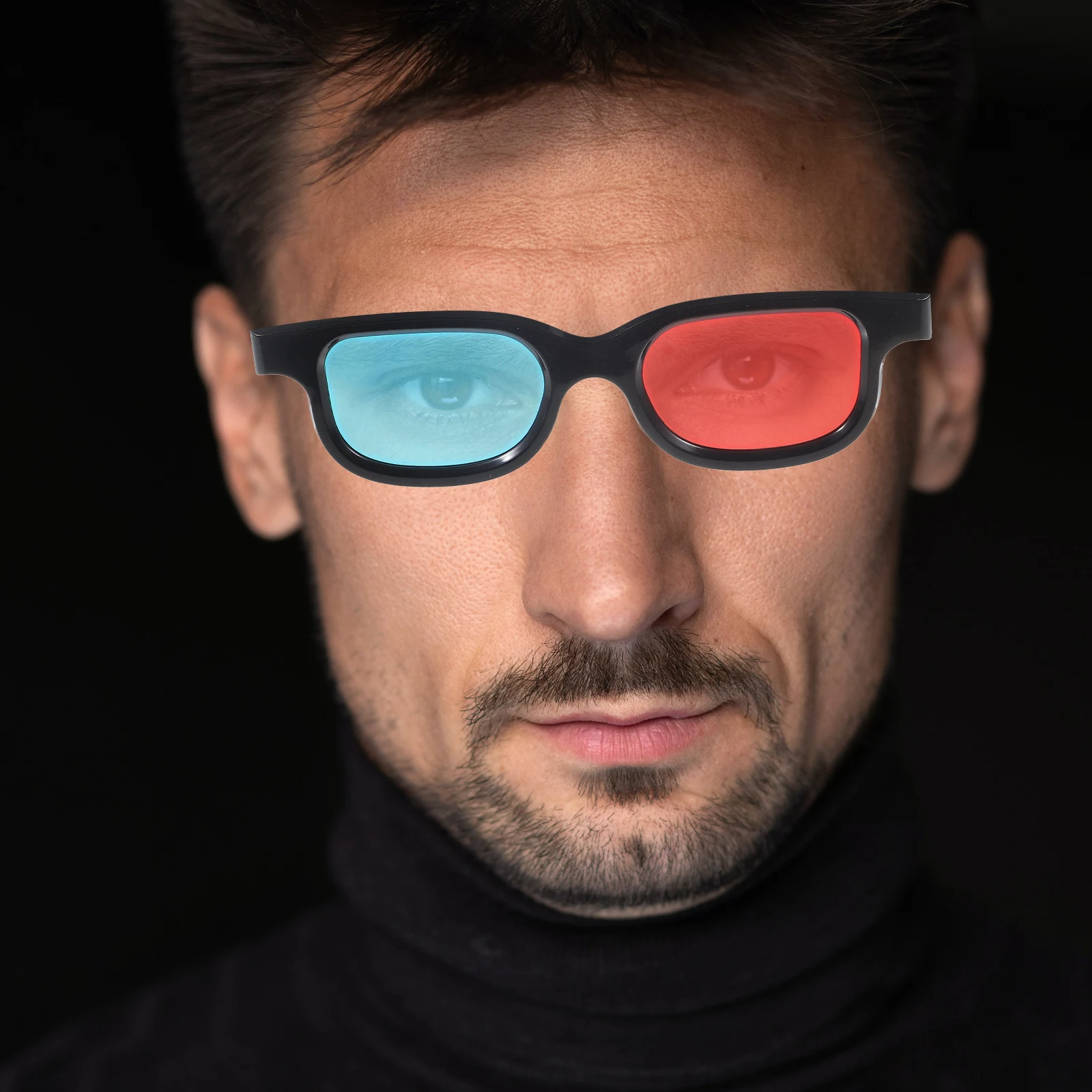 

4pcs 3D Glasses Red Blue Plastic for Movies Projector Computer Lightweight Comfortable Viewing Adult Party Cinema Festival