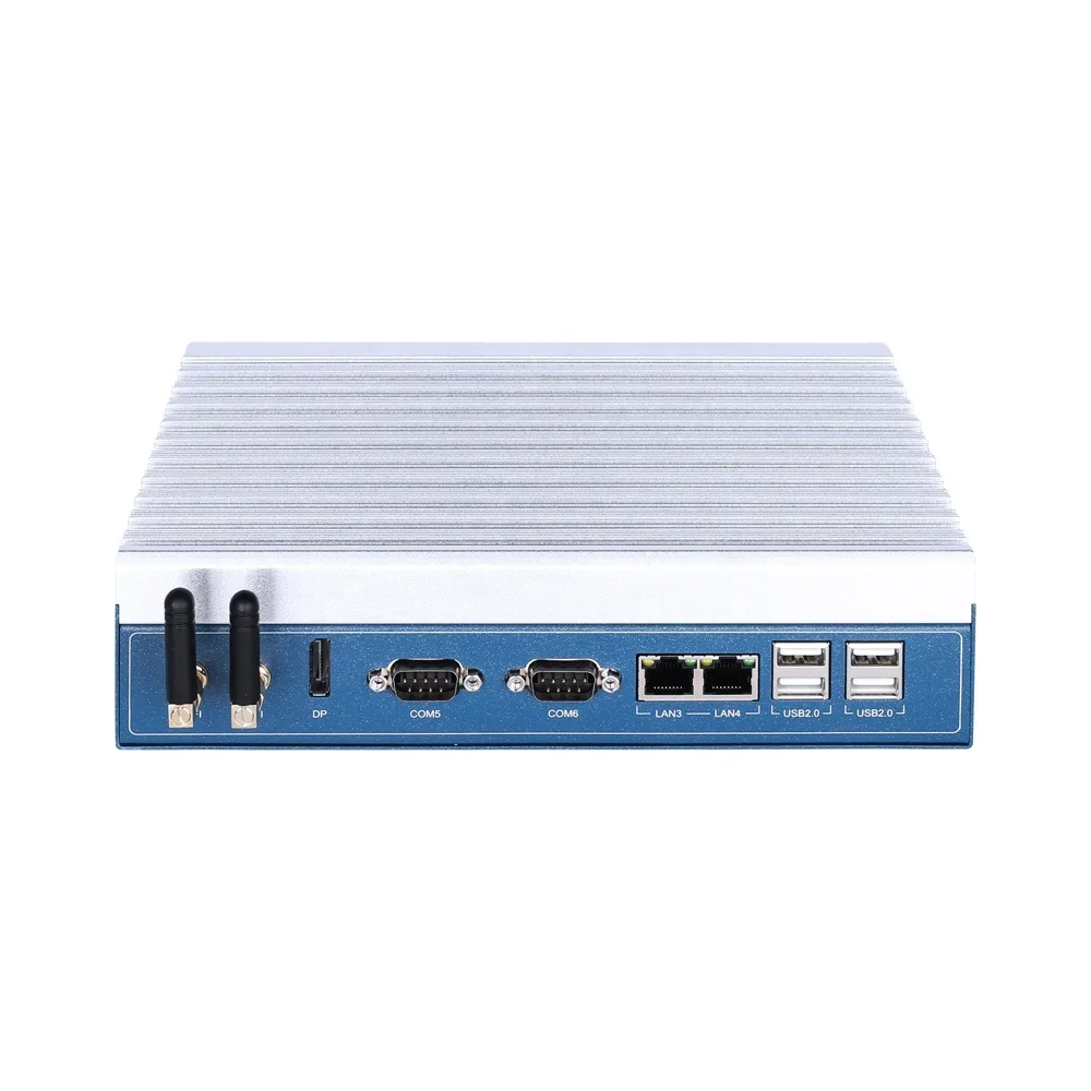 Mini Box PC J6412 RS232 COM 4USB 4SSD Aluminium Alloy Fanless Industrial Control Embedded Computer DDR4 RAM US/EU/JP Plug New