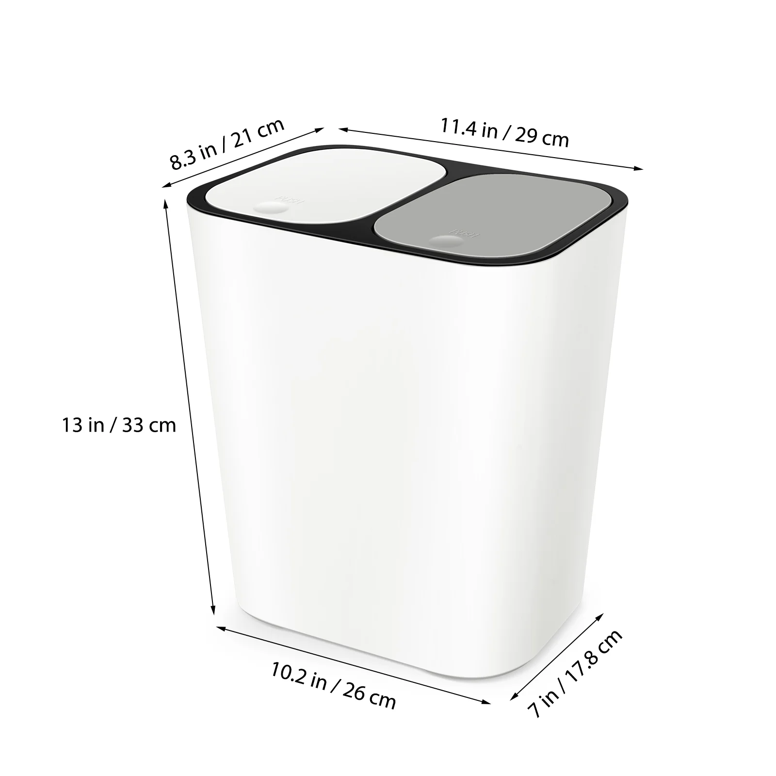 Trash Can Trash Barrel Dual Compartment Garbage Can Trash Bin for Kitchen Office waste bin dust bin trash box