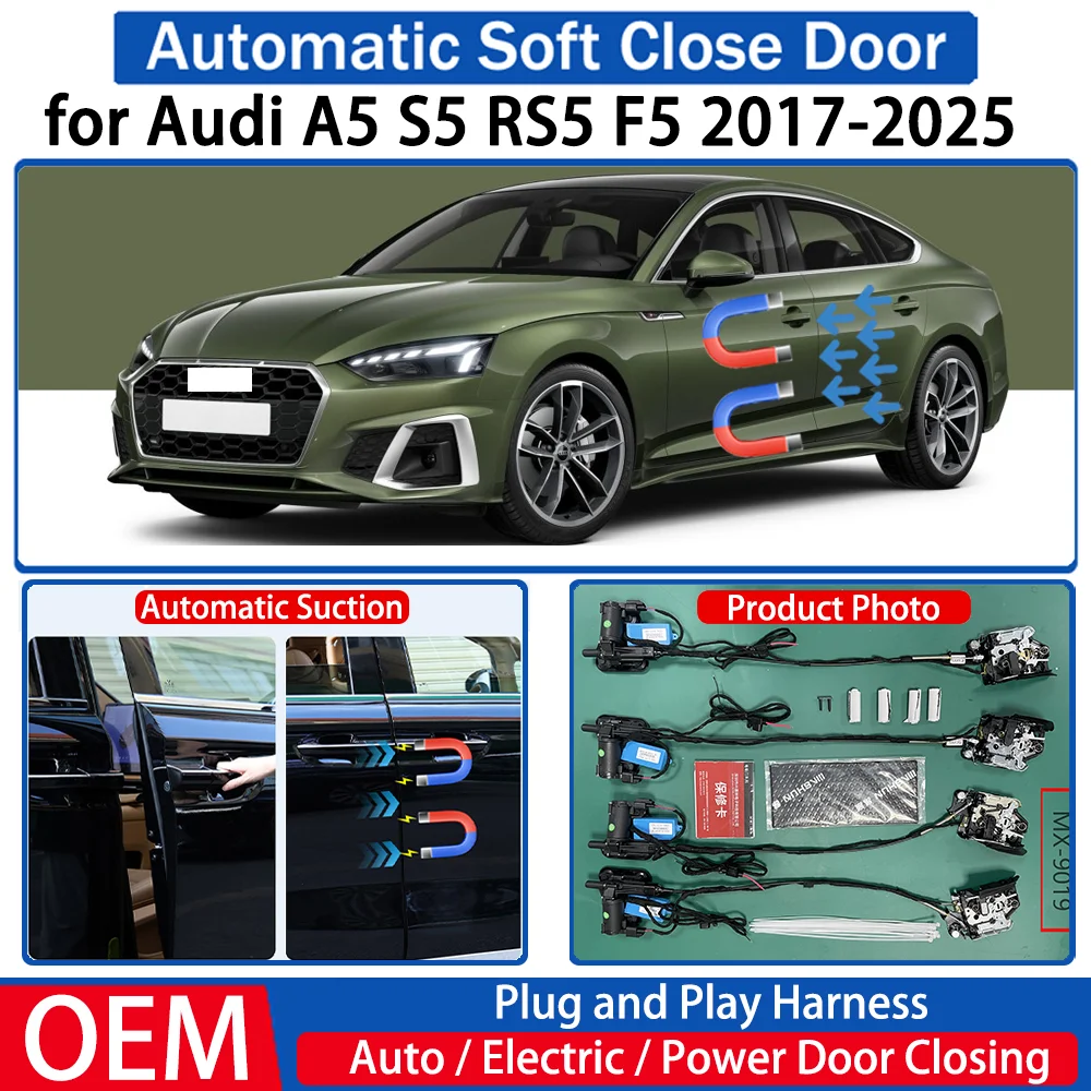 

ZJCGO for Audi A5 S5 RS5 F5 2017-2025 Car Automatic Soft Close Door Electric Suction Kit Auto Power Closing System Plug＆play