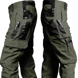 Tactical Work Pants Men Outdoor Cargo Trousers Multi-pocket Waterproof Field Combat Pant Autumn Spring Workwear Hiking Trousers