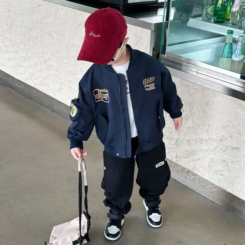 Stylish Autumn Baseball Jacket for Toddler Boys Spring Autumn Kids' Baseball Uniform Cool Cute Design