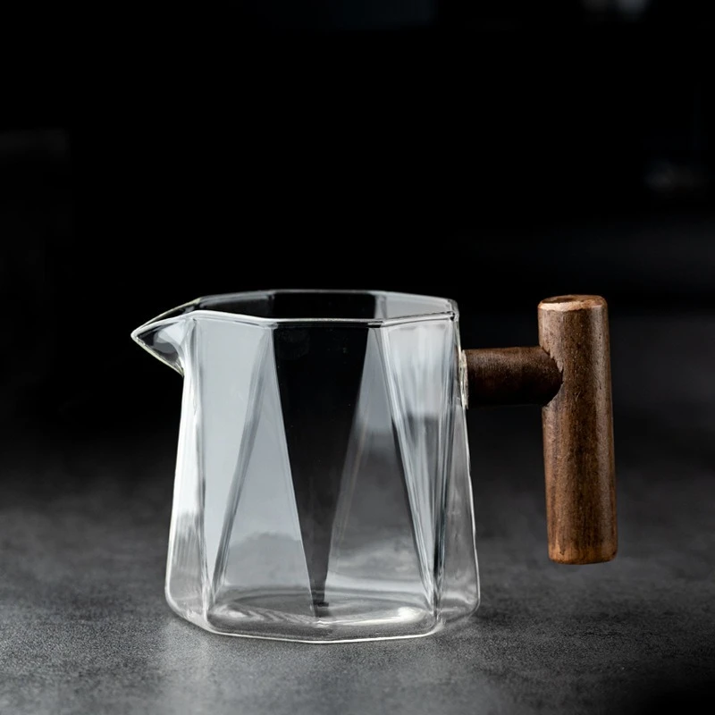 

Восьмиугольная креативная кофейная чашка ручной работы, 450 мл, дегустационная чашка, боросиликатный горшок, набор кофейных чашек, комплект деталей кофемашины